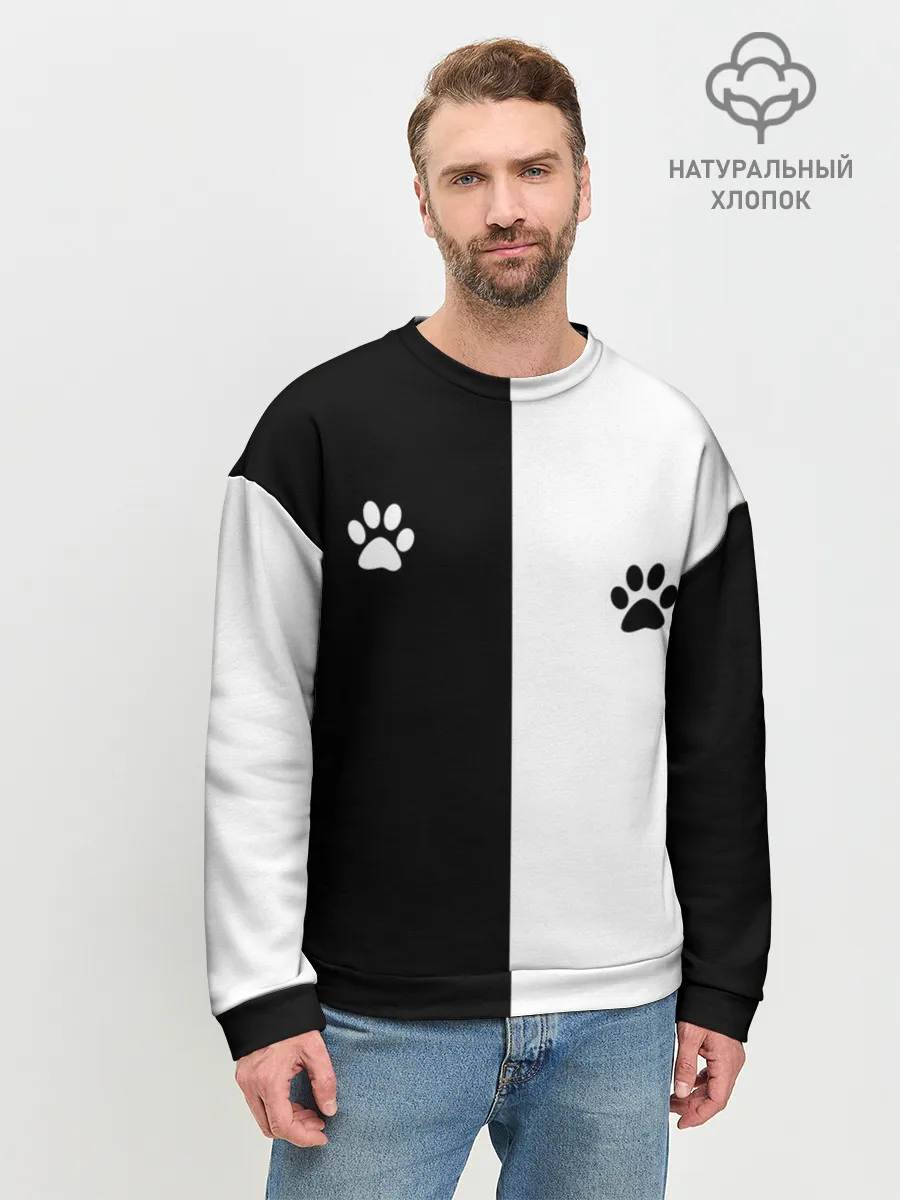 Мужской свитшот базовый / Кошачьи следы