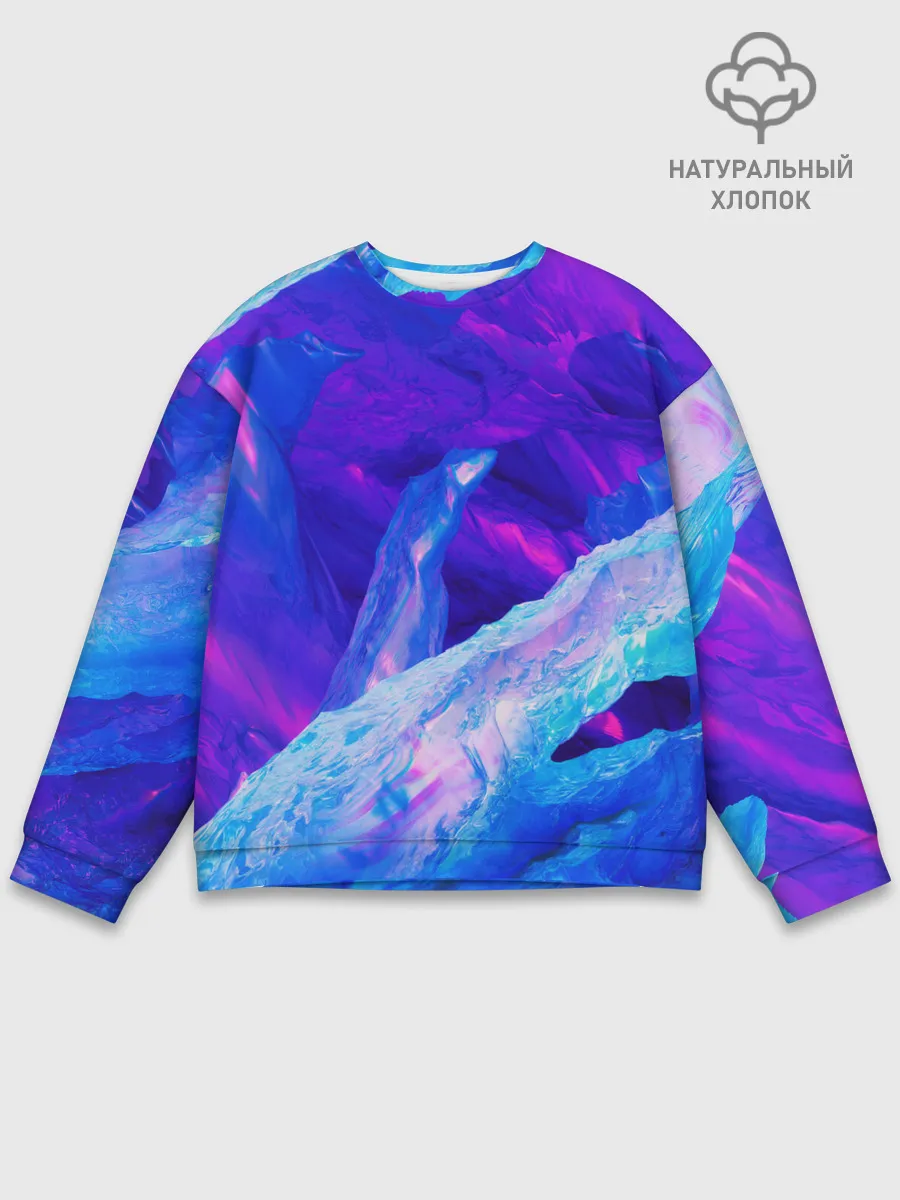 Мужской свитшот базовый / ЛЕДЯНОЙ НЕОН