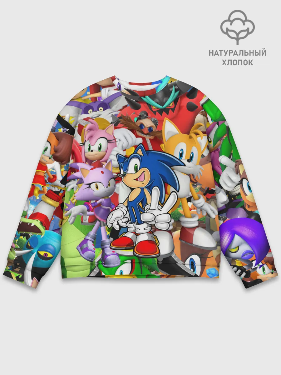 Мужской свитшот базовый / Sonic ПЕРСОНАЖИ