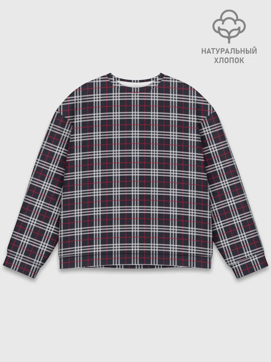 Мужской свитшот базовый / Классические в клеточку