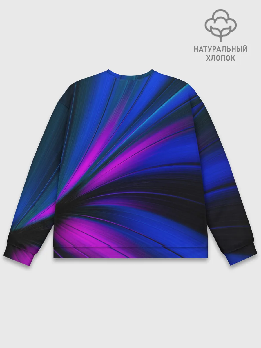 Мужской свитшот базовый / НЕОНОВЫЕ ВОЛНЫ | NEON STRIPES
