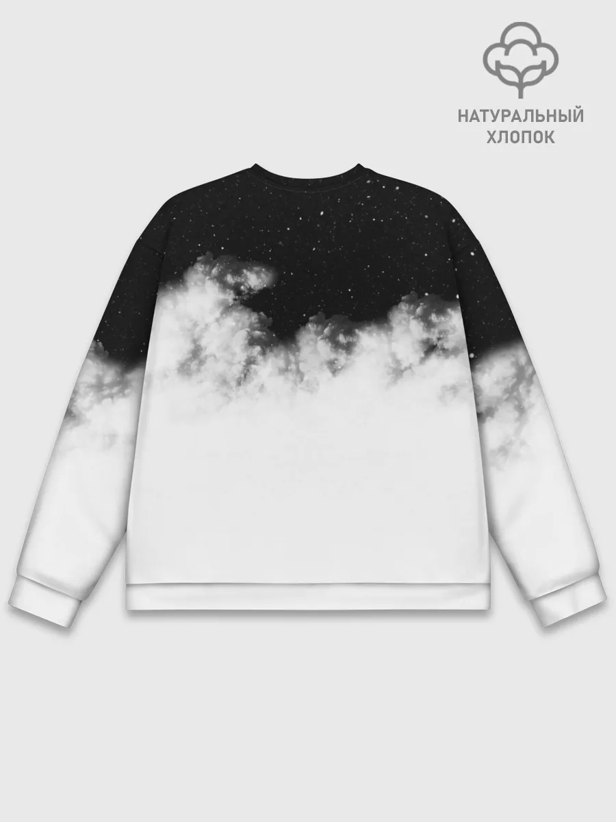 Мужской свитшот базовый / Galaxy wolf