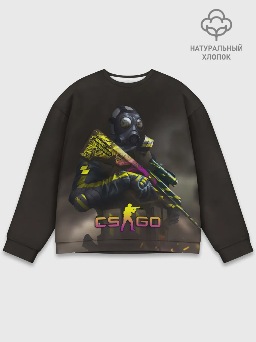 Мужской свитшот базовый / CS:GO ЗАРЯЖЕН ПОБЕЖДАТЬ