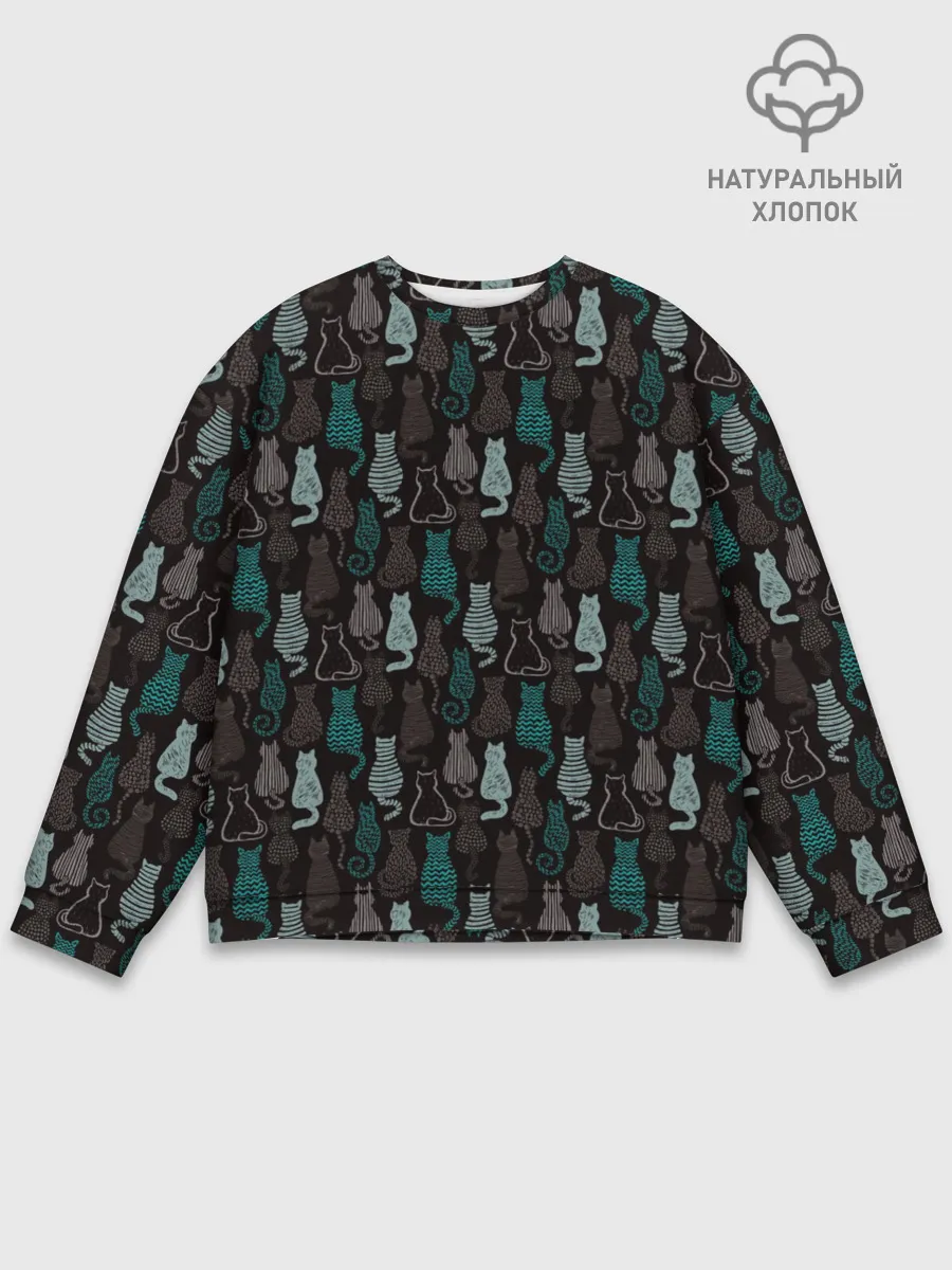 Мужской свитшот базовый / Котики