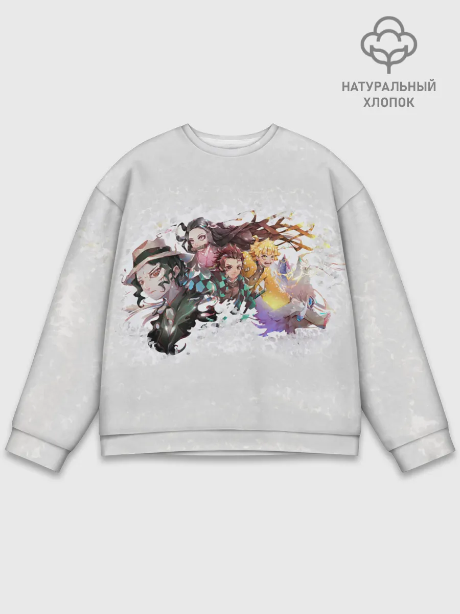 Мужской свитшот базовый / Клинок рассекающий демонов