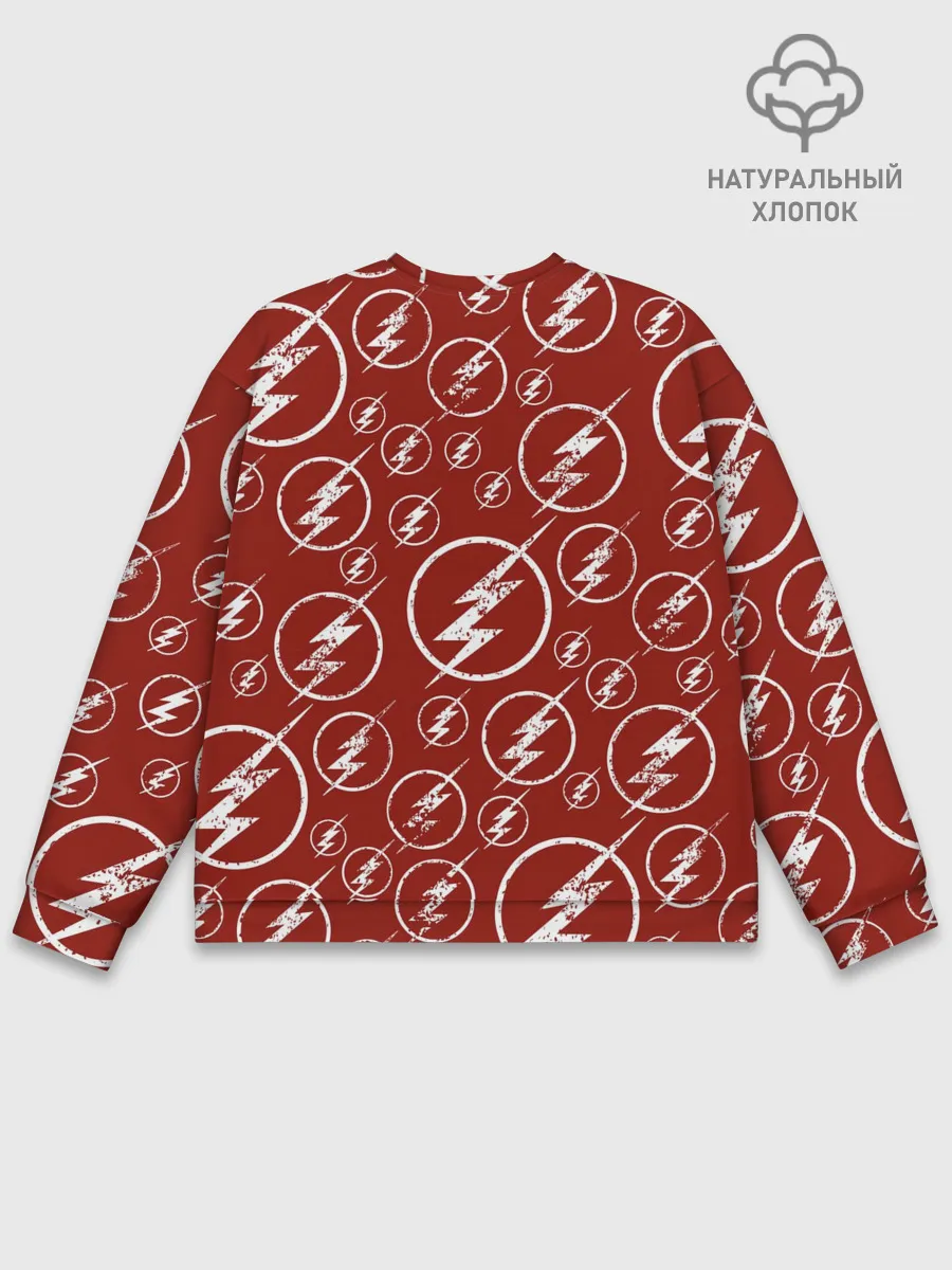 Мужской свитшот базовый / The Flash Logo Pattern