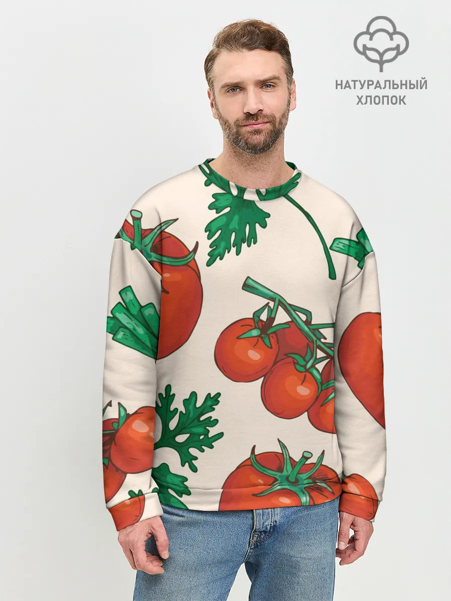 Мужской свитшот базовый / Летние овощи