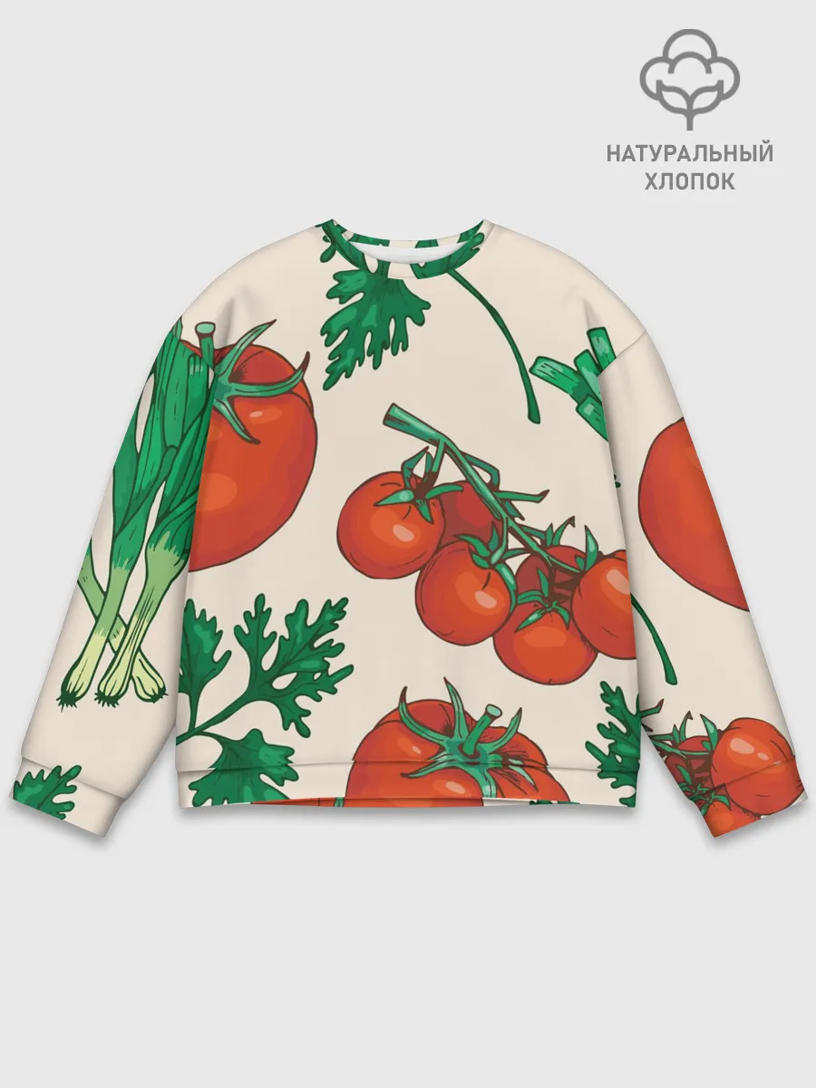 Мужской свитшот базовый / Летние овощи