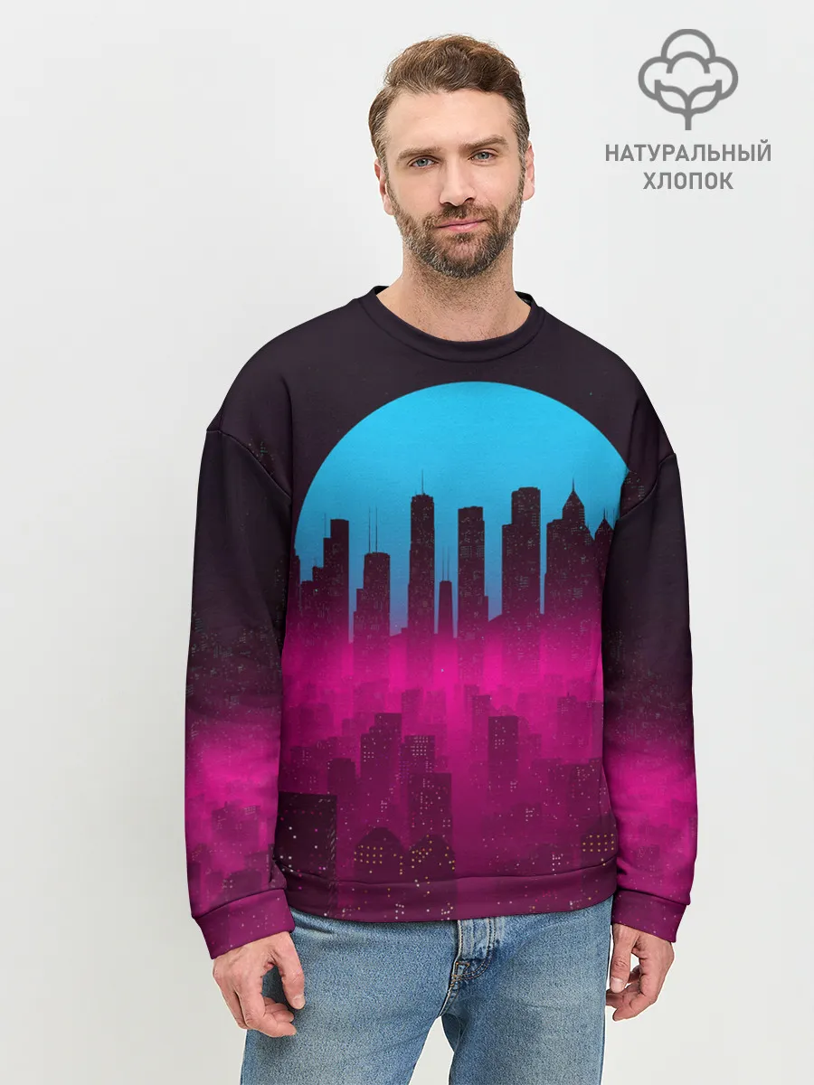 Мужской свитшот базовый / НЕОНОВЫЙ ГОРОД