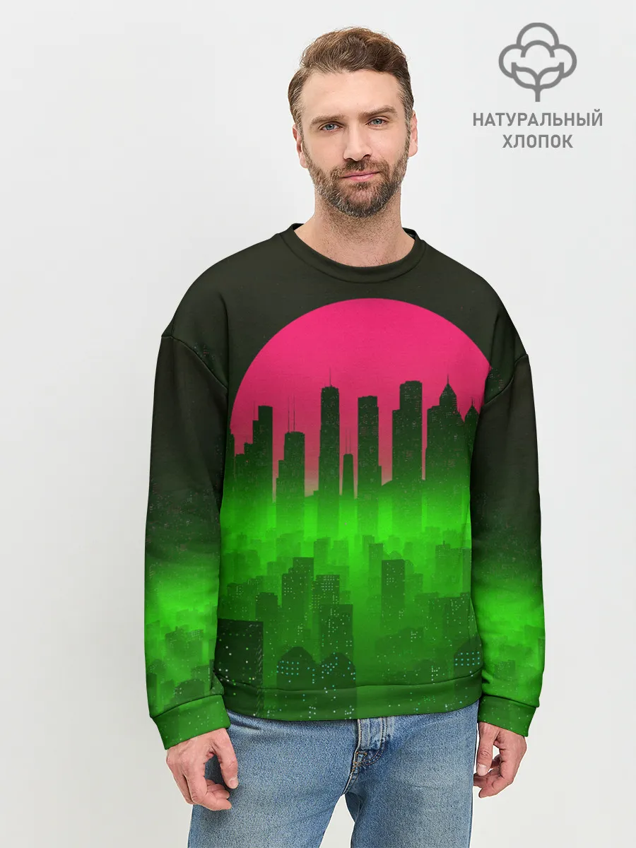 Мужской свитшот базовый / НЕОНОВЫЙ ГОРОД