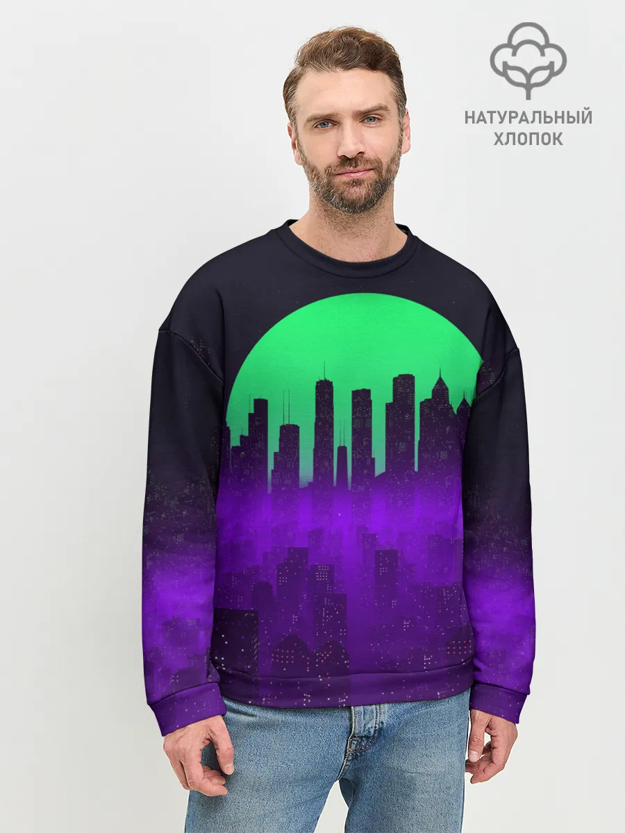 Мужской свитшот базовый / НЕОНОВЫЙ ГОРОД