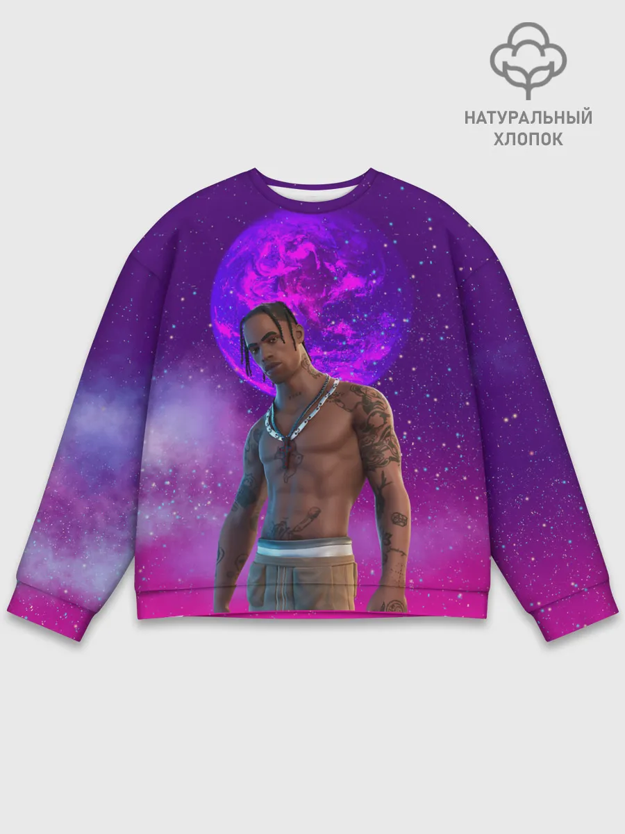 Мужской свитшот базовый / Travis Scott, Fortnite