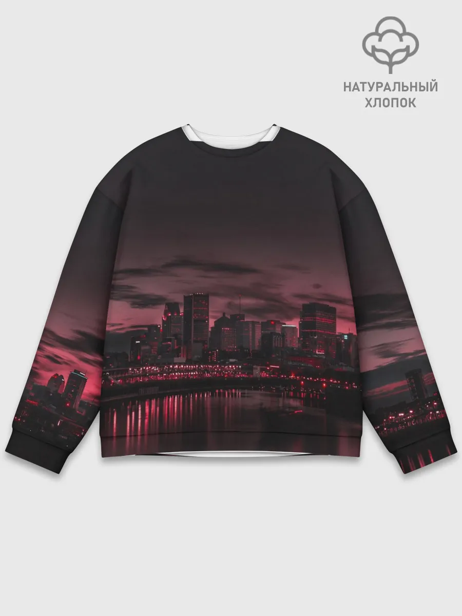 Мужской свитшот базовый / shadow night city