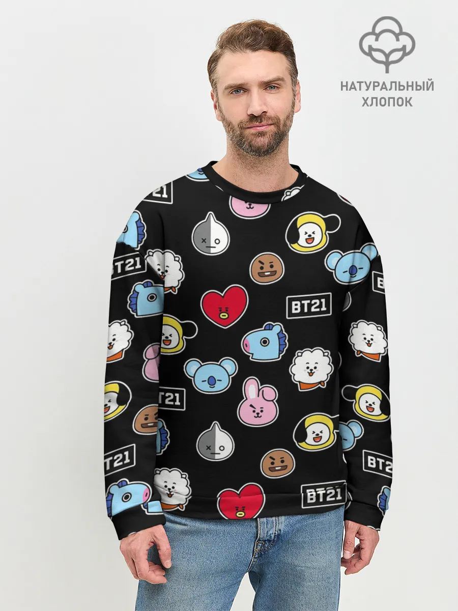 Мужской свитшот базовый / BT21 | BTS | БТС | BANGTAN BOYS