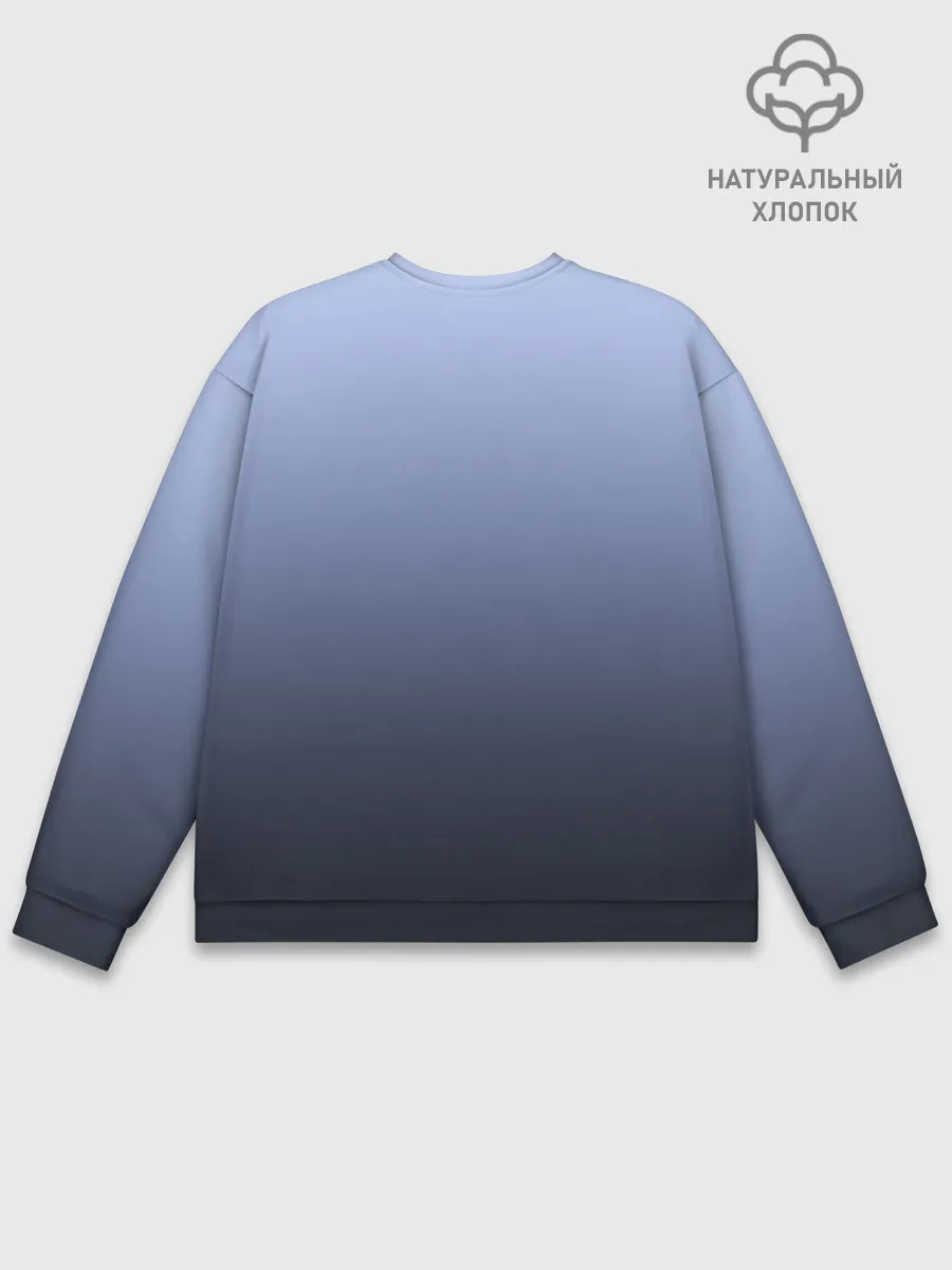 Мужской свитшот базовый / футуристический ворон