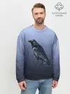 Мужской свитшот базовый / футуристический ворон
