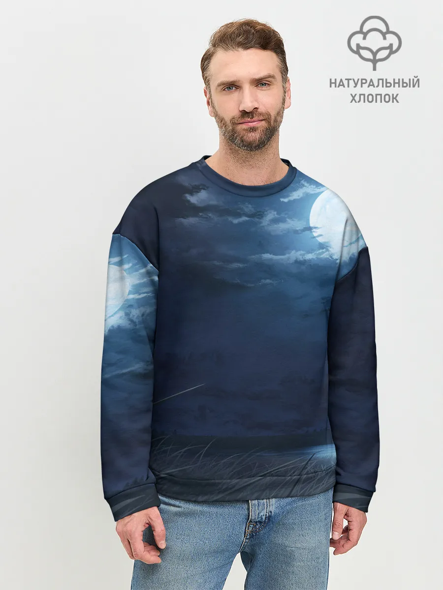 Мужской свитшот базовый / Ночное поле