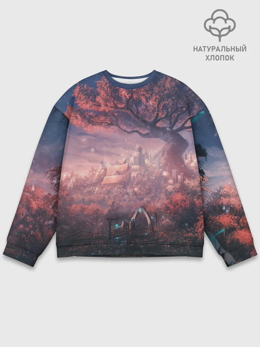 Мужской свитшот базовый / Anime art tree