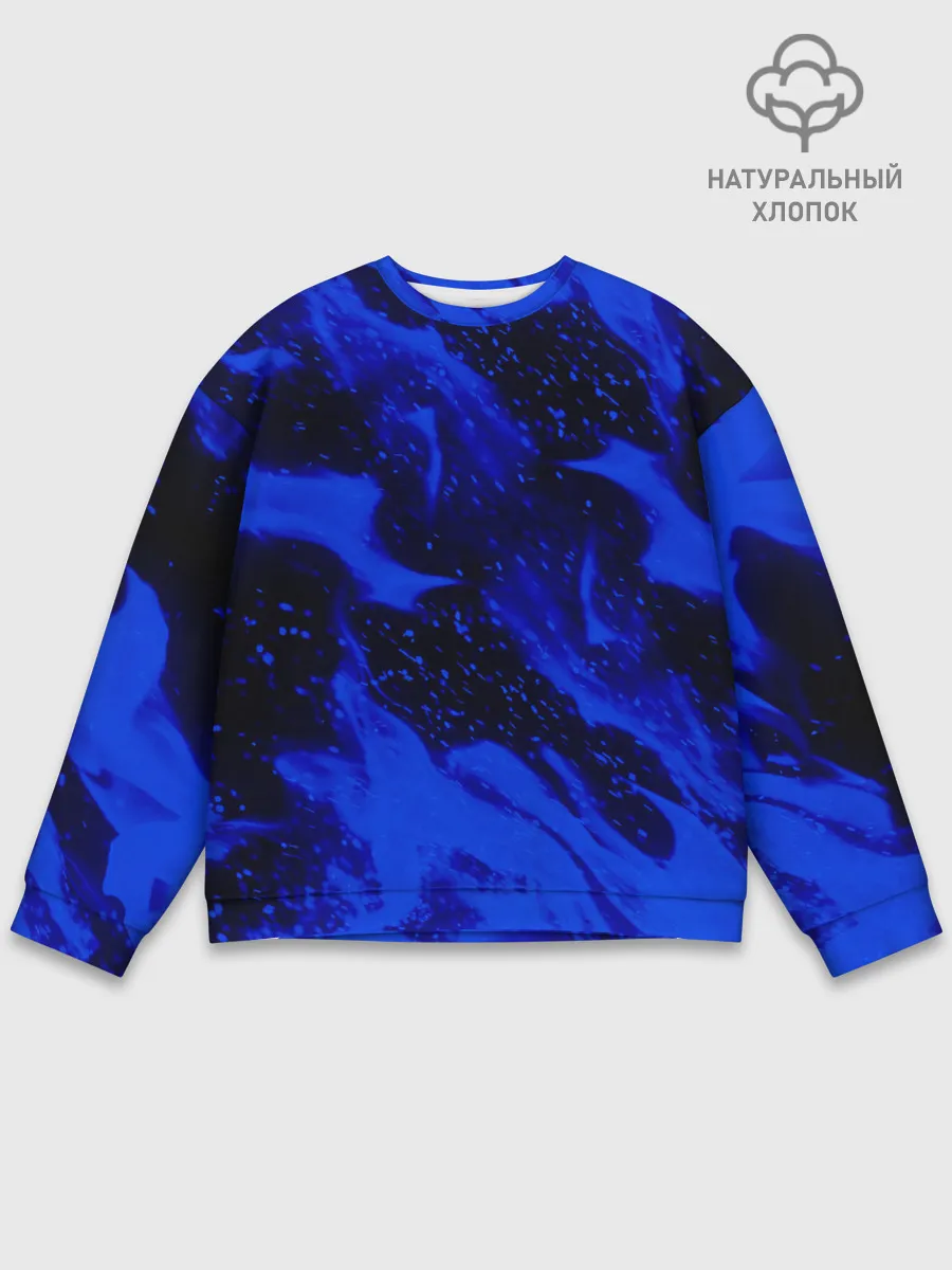 Мужской свитшот базовый / СИНИЙ ОГОНЬ