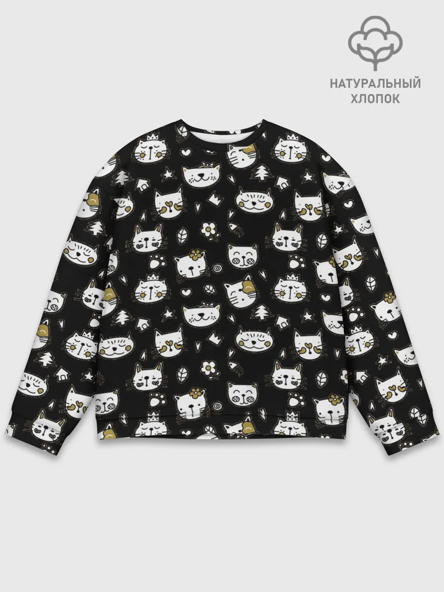 Мужской свитшот базовый / Котики