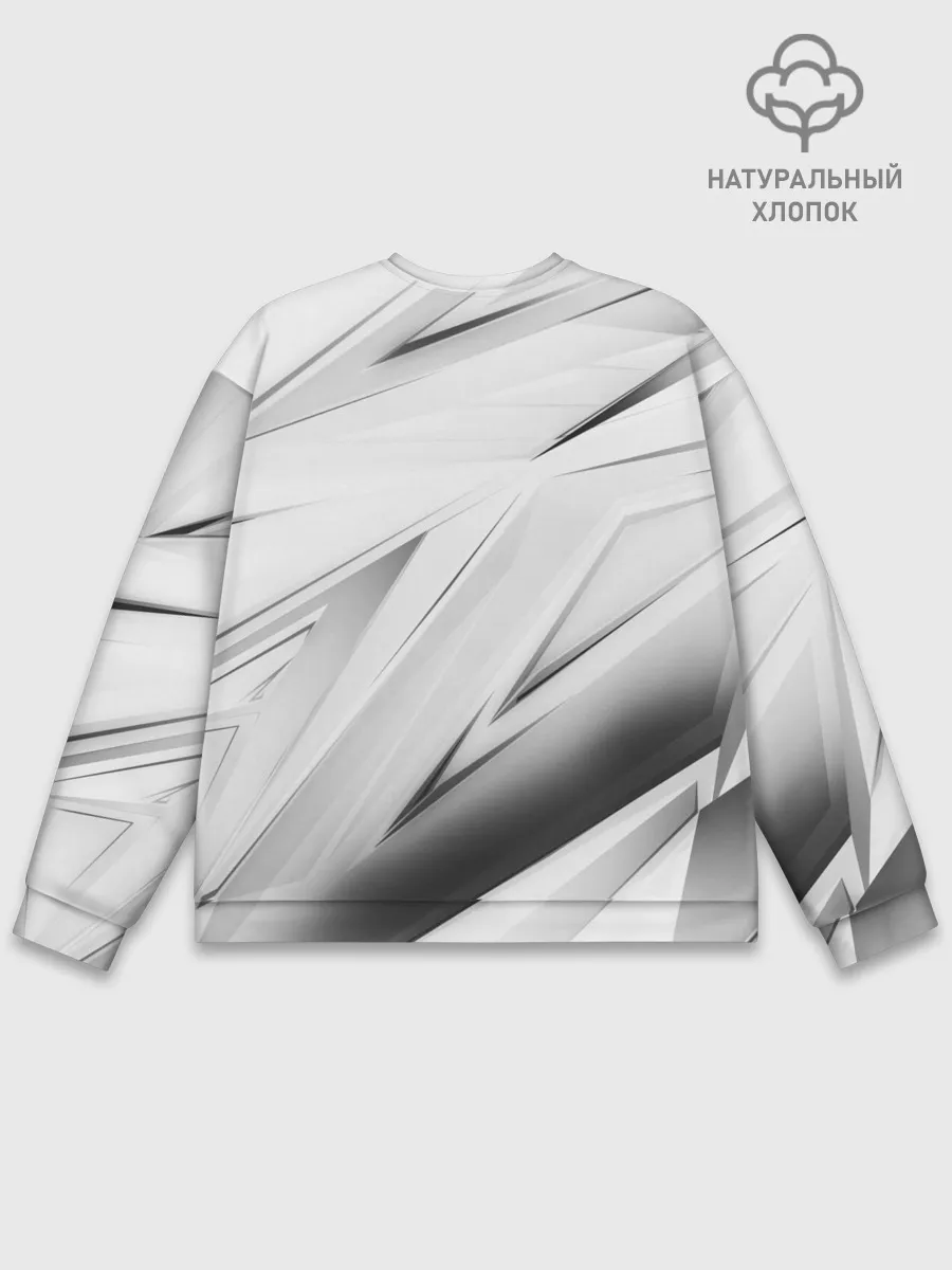 Мужской свитшот базовый / GEOMETRY STRIPES WHITE