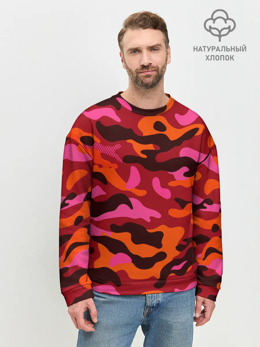 Мужской свитшот базовый / CAMOUFLAGE RED