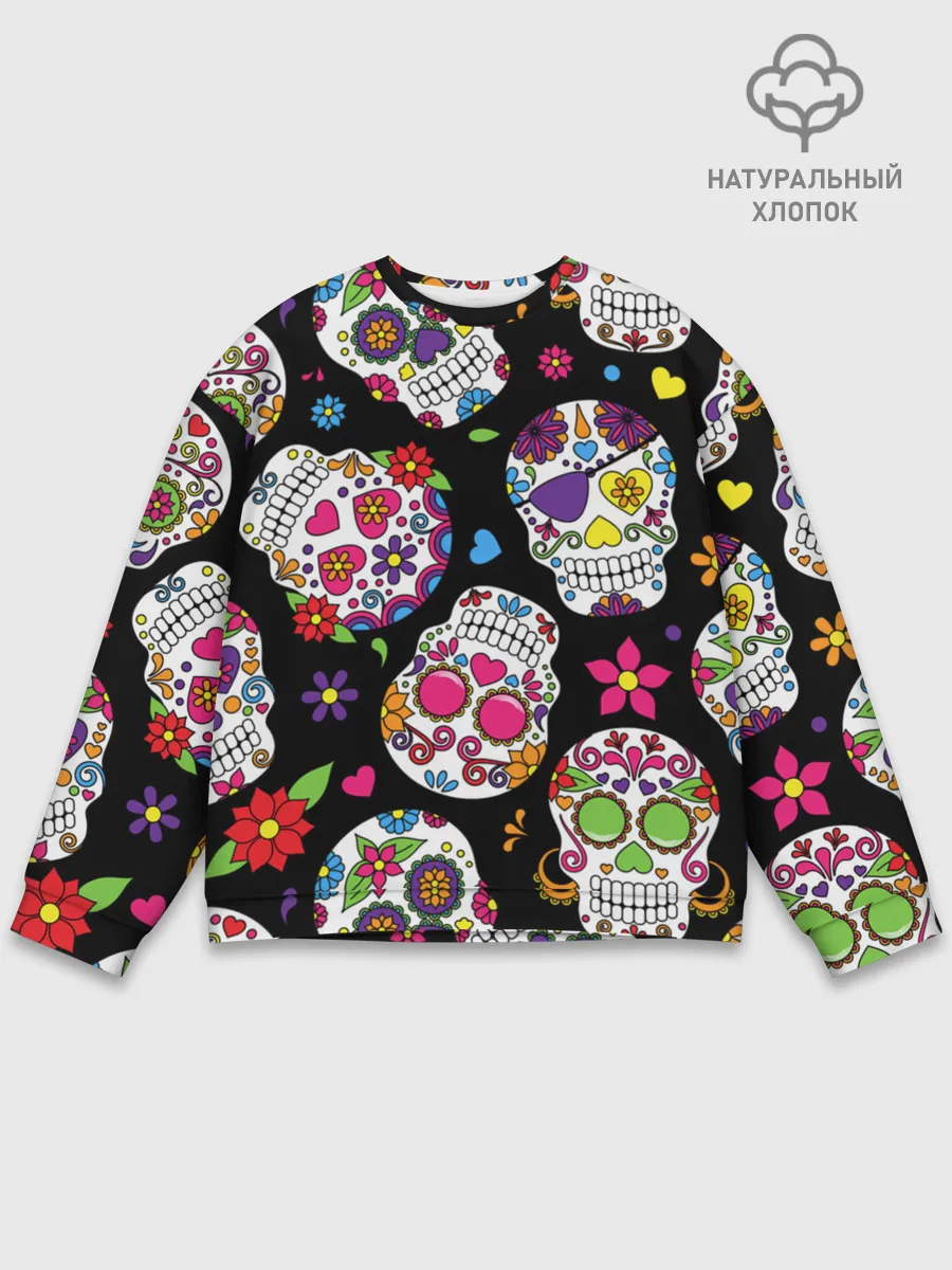 Мужской свитшот базовый / Шальные черепа