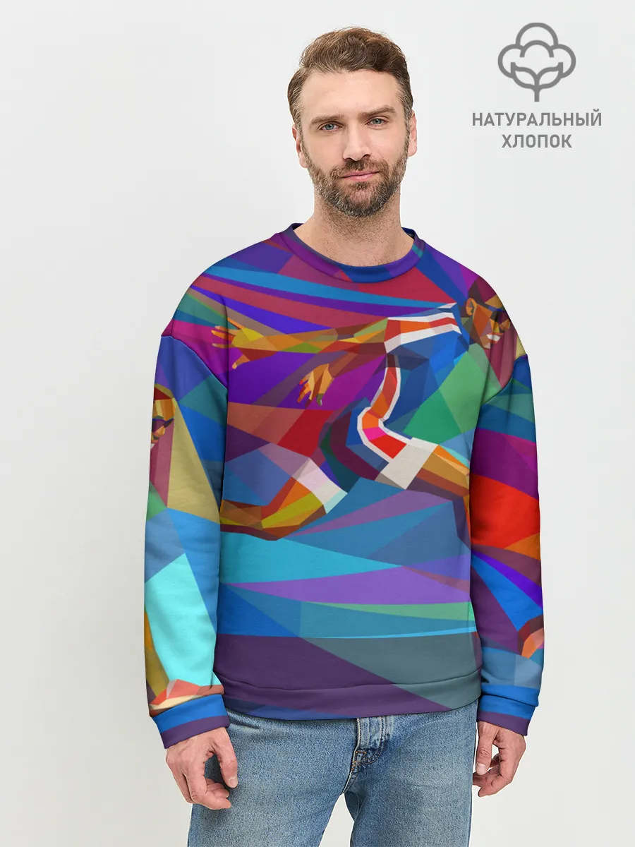 Мужской свитшот базовый / Абстракция