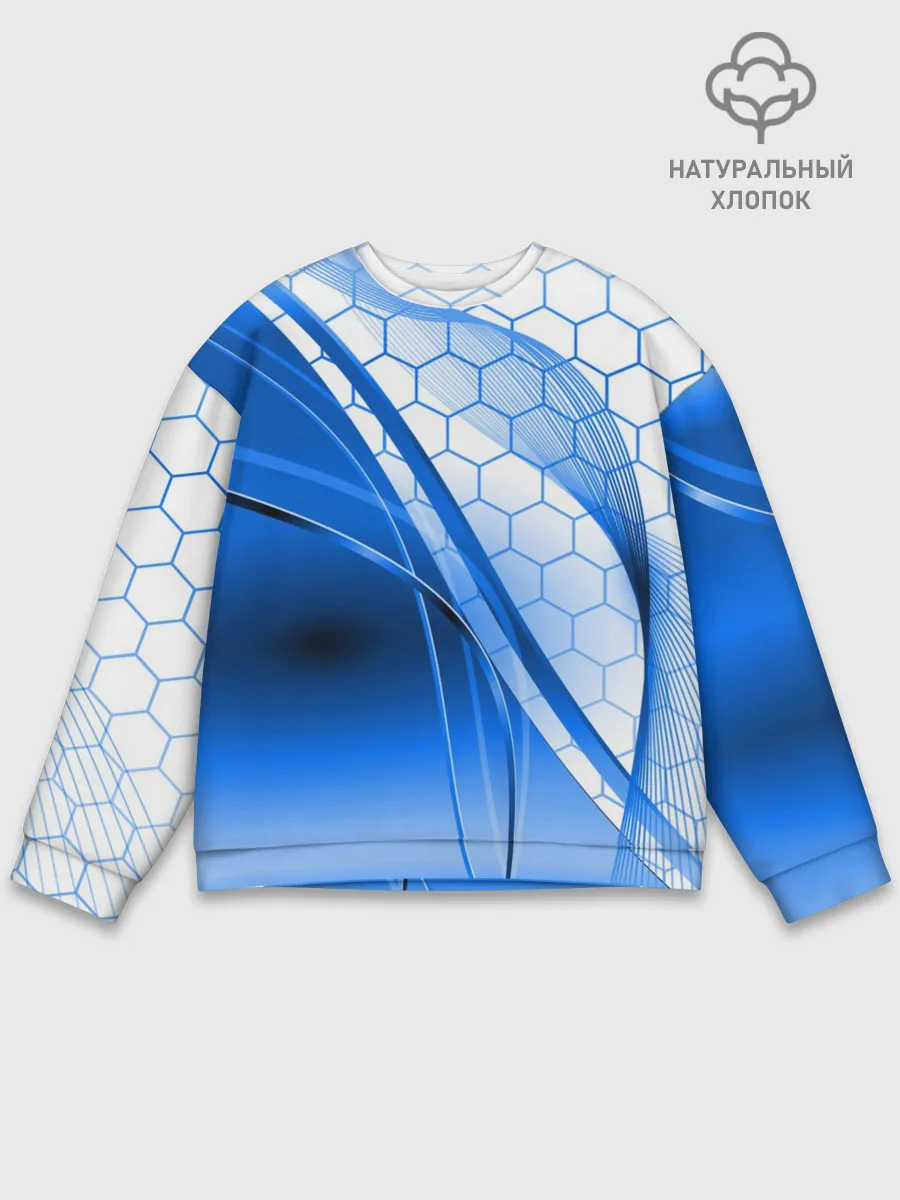 Мужской свитшот базовый / ABSTRACT BLUE