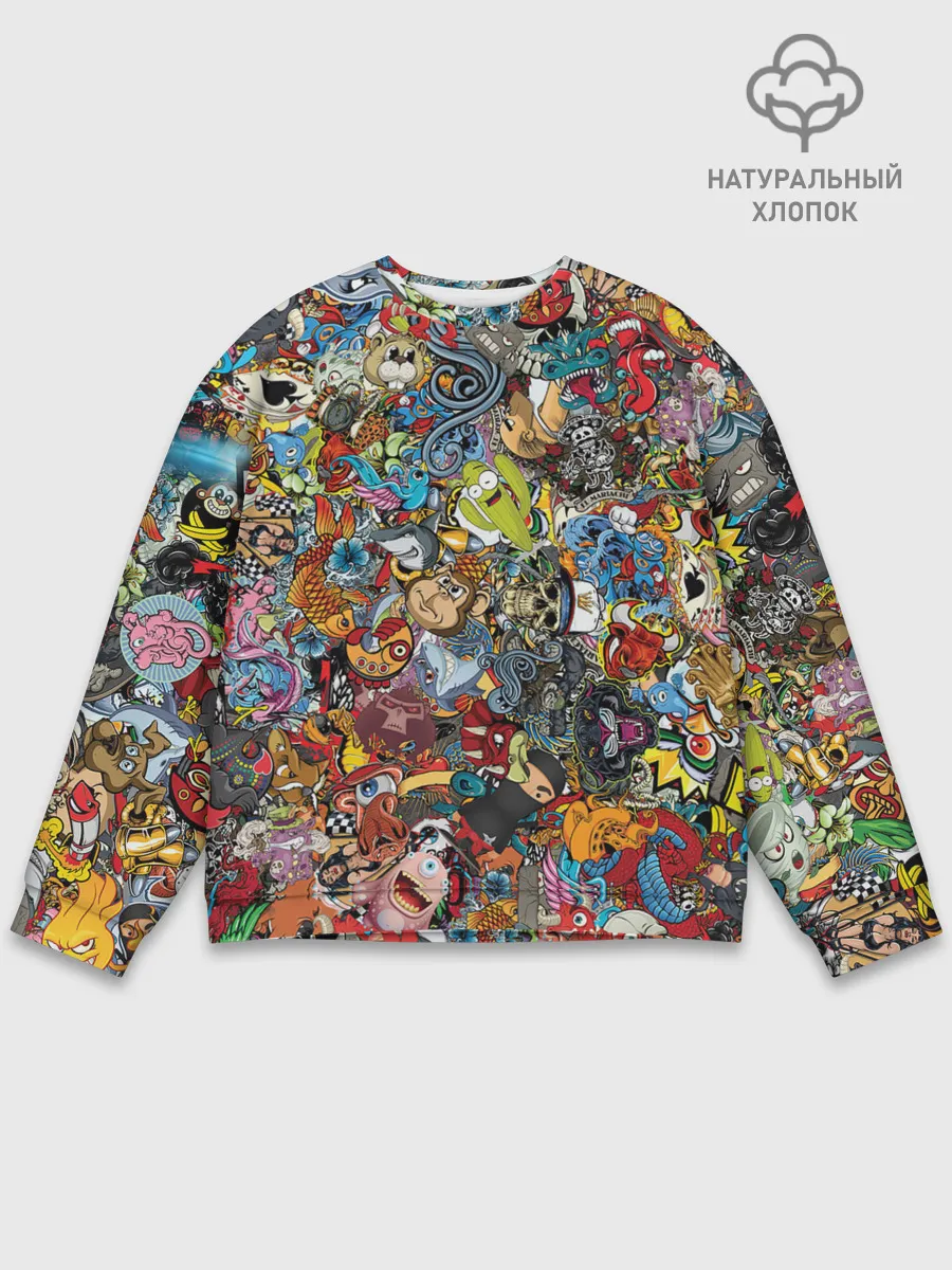 Мужской свитшот базовый / Стикеры