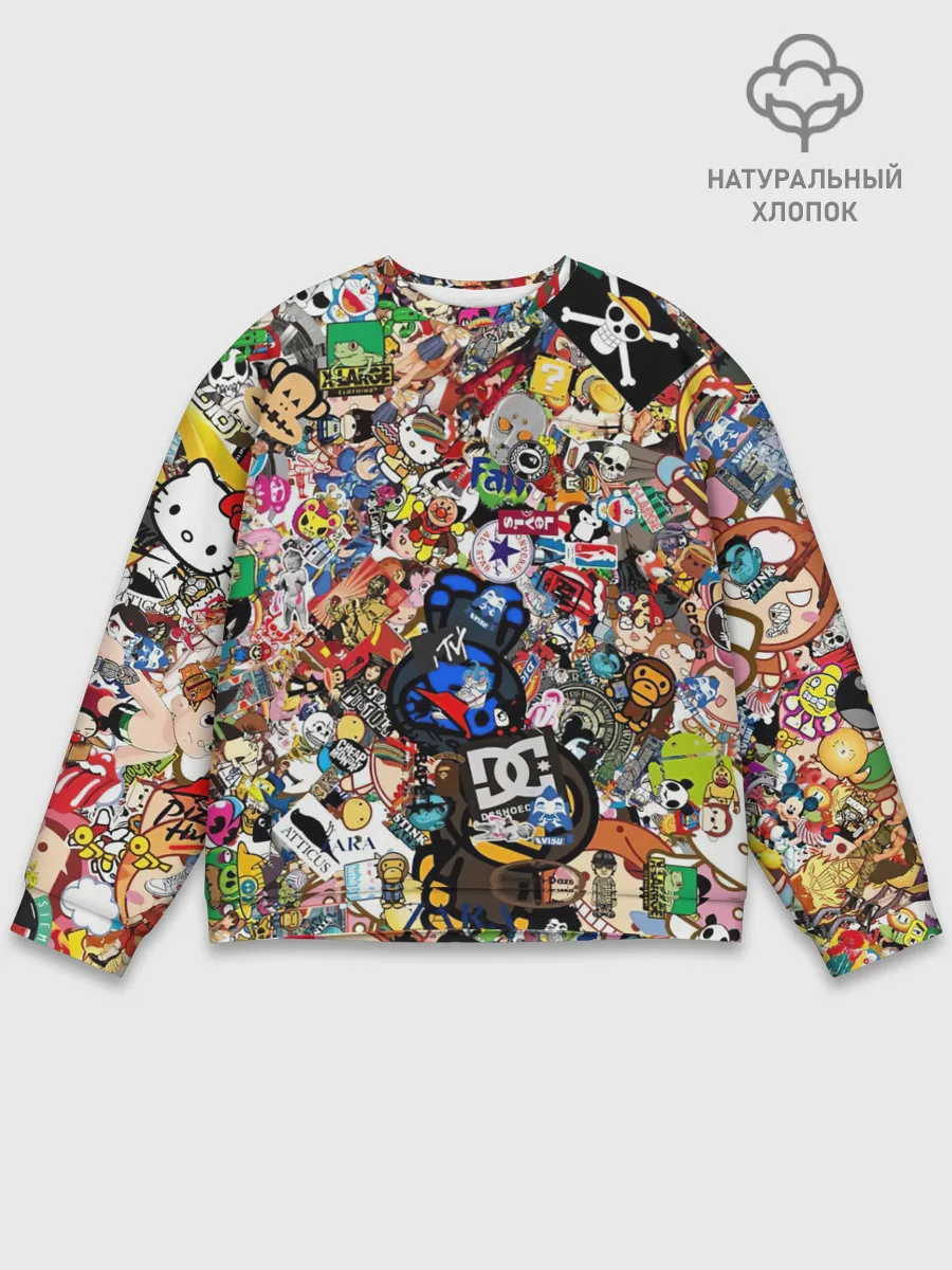 Мужской свитшот базовый / Стикеры