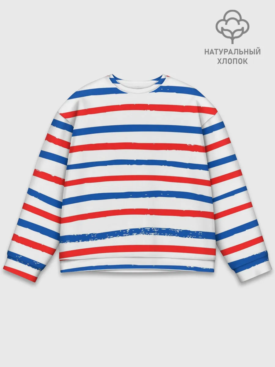 Мужской свитшот базовый / Морская полоска