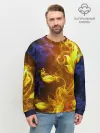 Мужской свитшот базовый / Огненный цветок