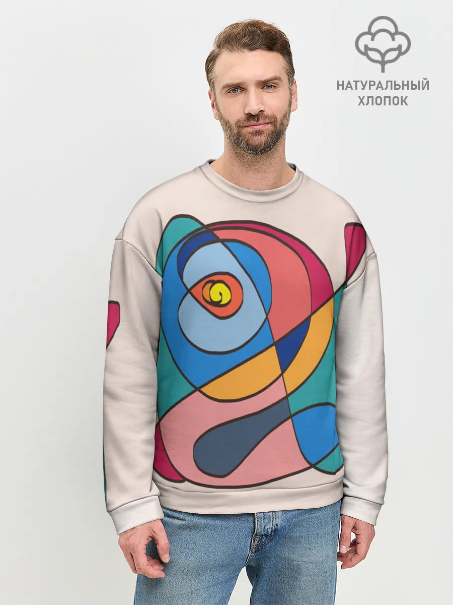 Мужской свитшот базовый / Абстракция полет фантазии