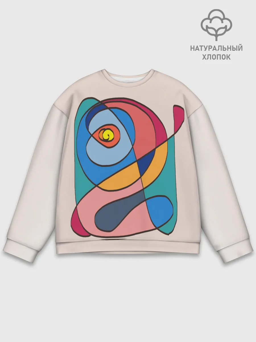 Мужской свитшот базовый / Абстракция полет фантазии