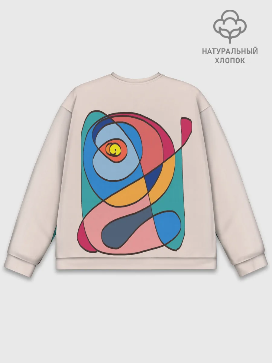 Мужской свитшот базовый / Абстракция полет фантазии