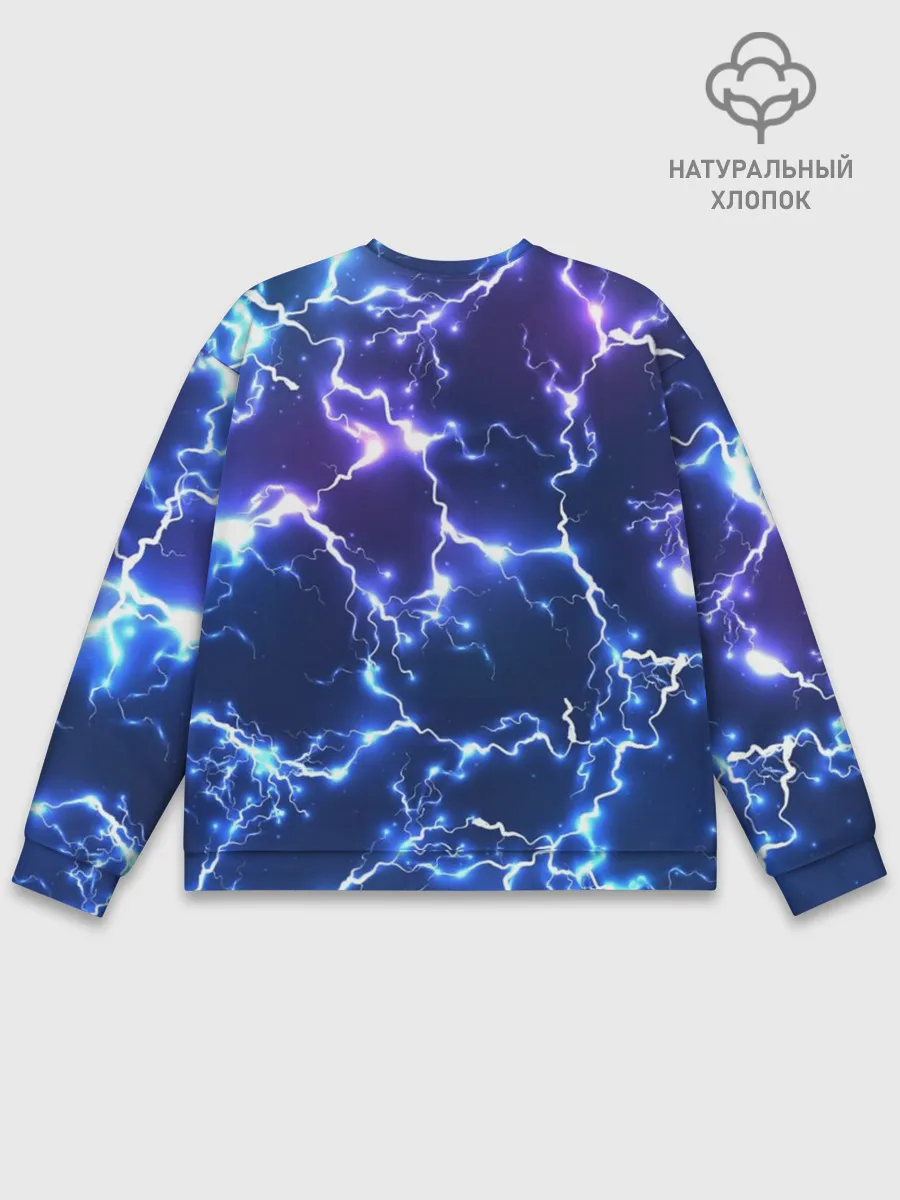 Мужской свитшот базовый / Фортнайт | Молнии