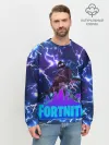 Мужской свитшот базовый / Фортнайт | Молнии