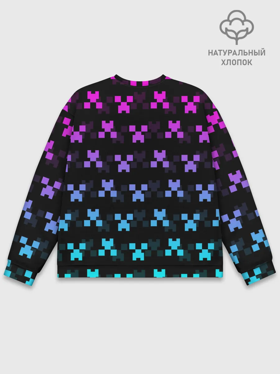 Мужской свитшот базовый / MINECRAFT CREEPER NEON