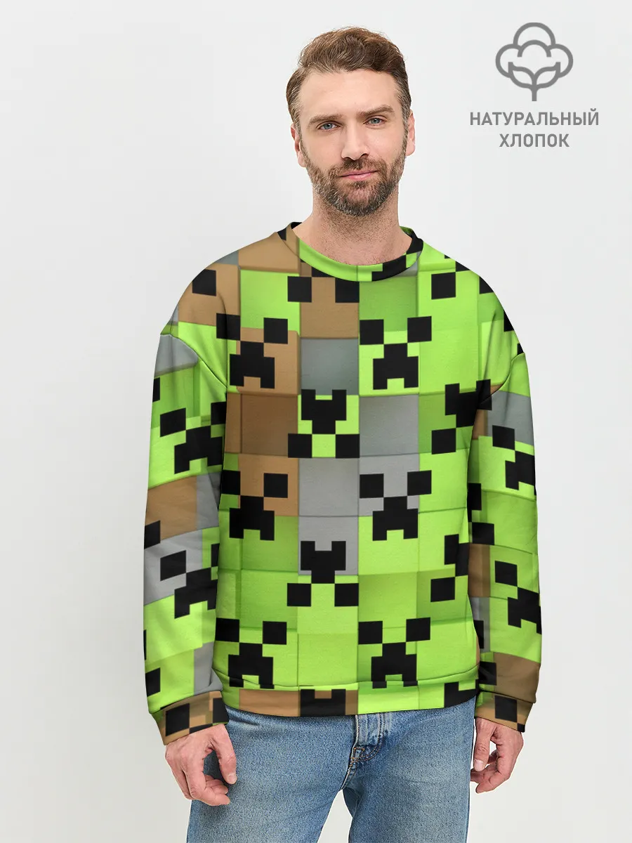 Мужской свитшот базовый / Minecraft.