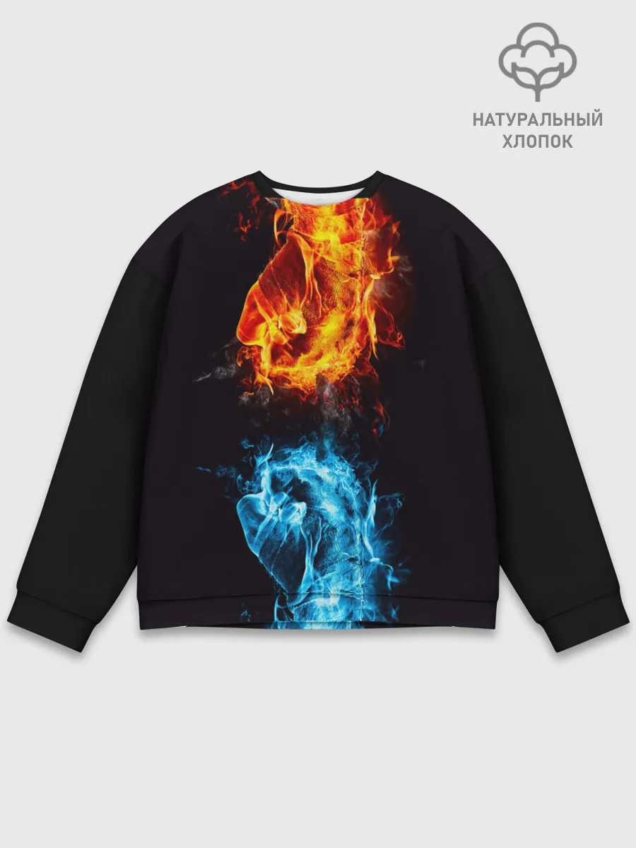 Мужской свитшот базовый / Огонь и Вода