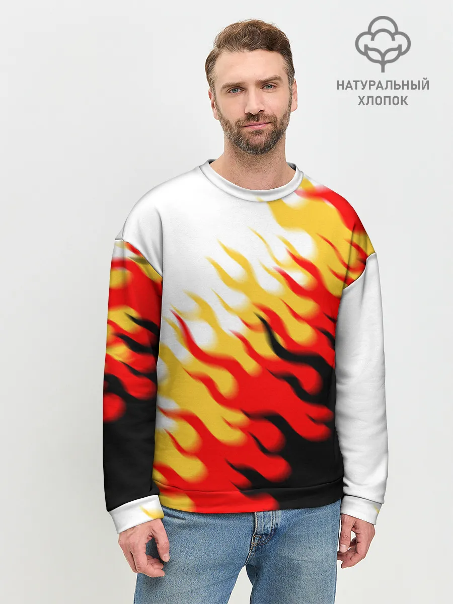 Мужской свитшот базовый / ОГОНЬ.