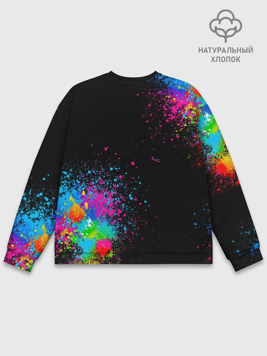 Мужской свитшот базовый / Брызги красок