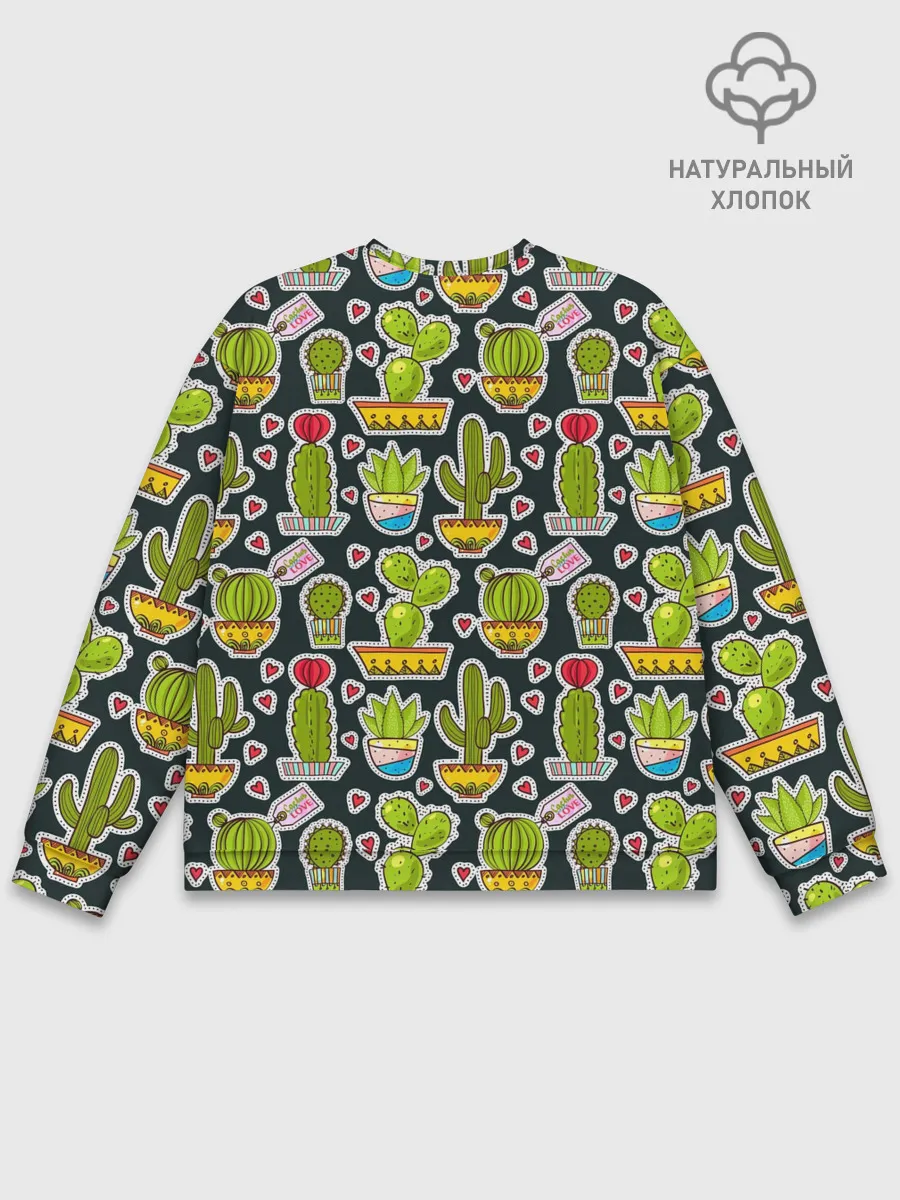 Мужской свитшот базовый / Кактусы