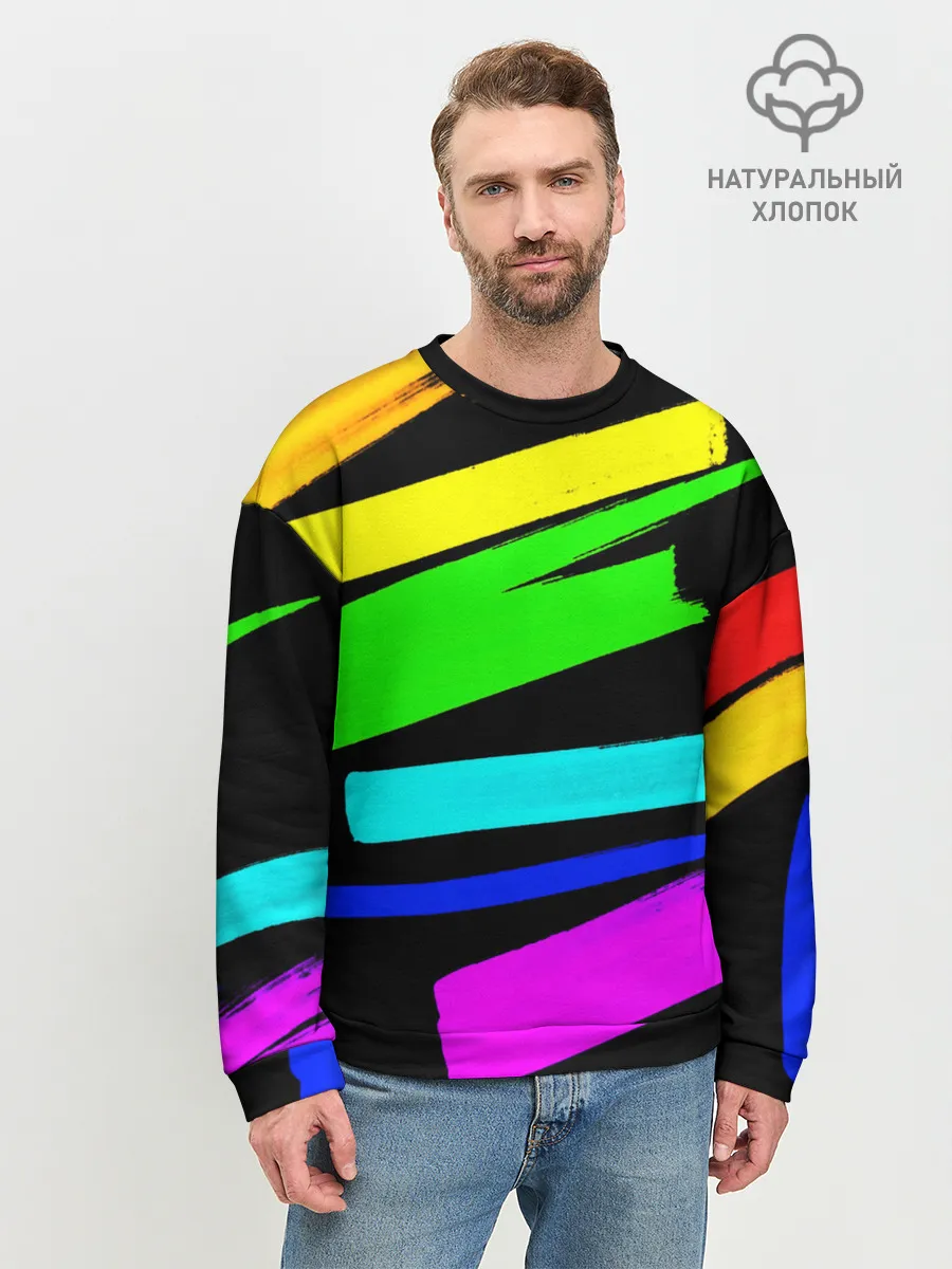 Мужской свитшот базовый / НЕОНОВЫЕ КРАСКИ