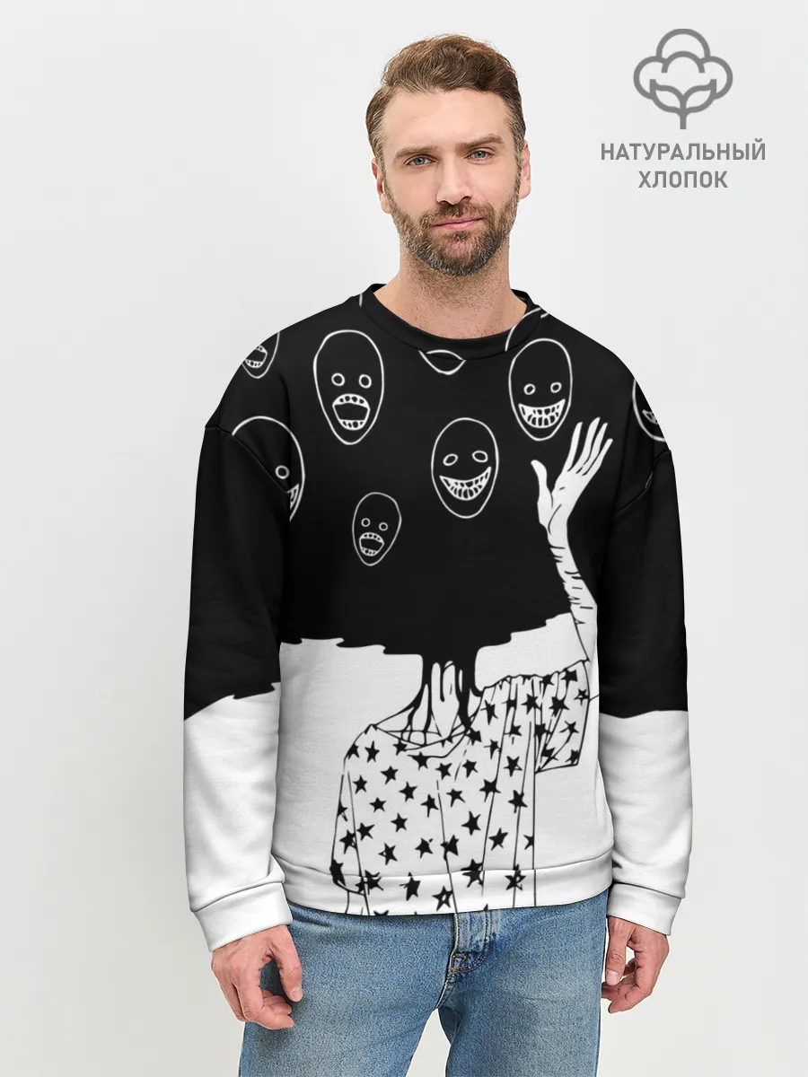 Мужской свитшот базовый / Многоликий | Multi face
