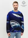 Мужской свитшот базовый / ДЕЛЬФИН В МОРЕ.