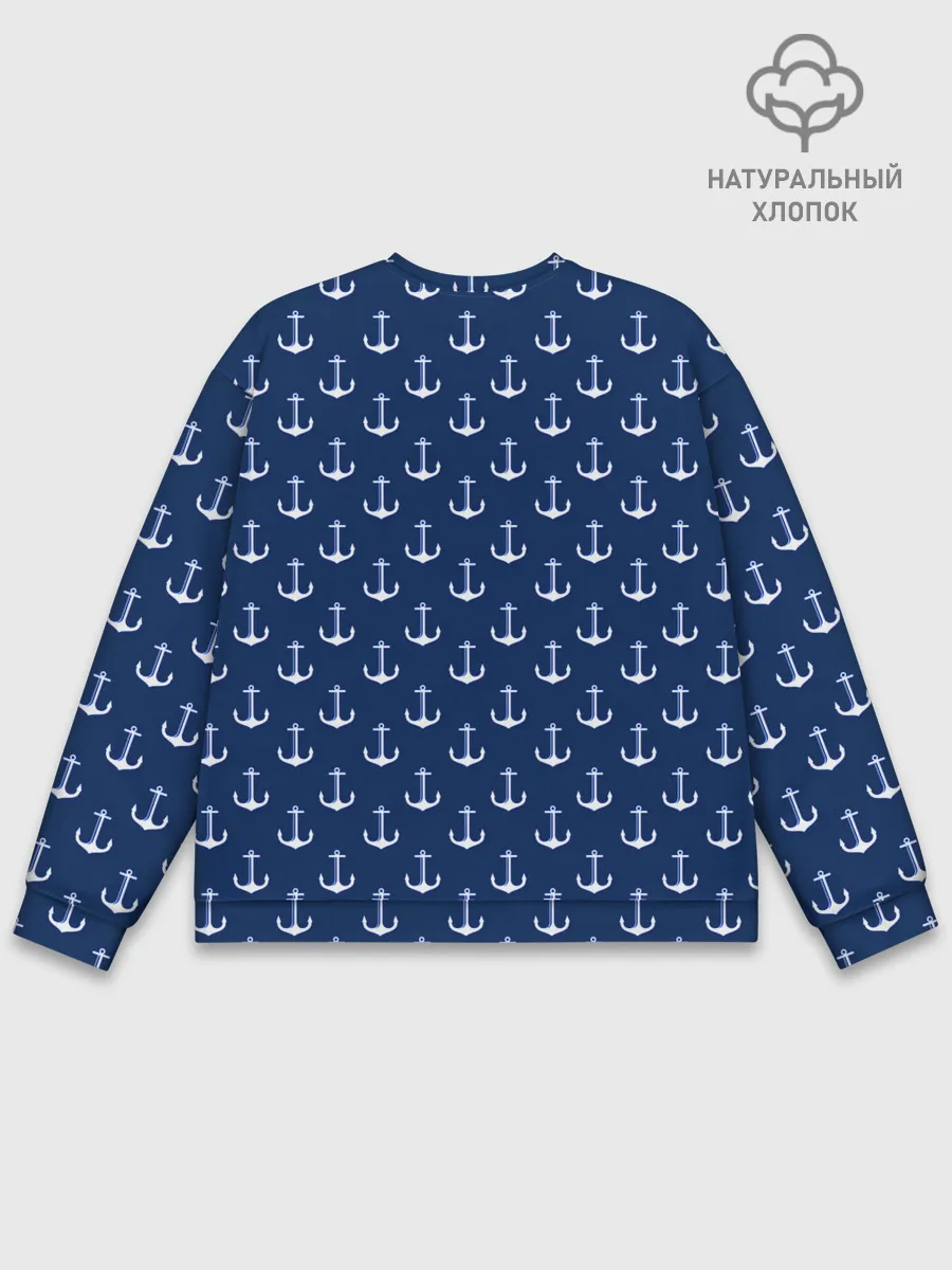 Мужской свитшот базовый / Якоря.