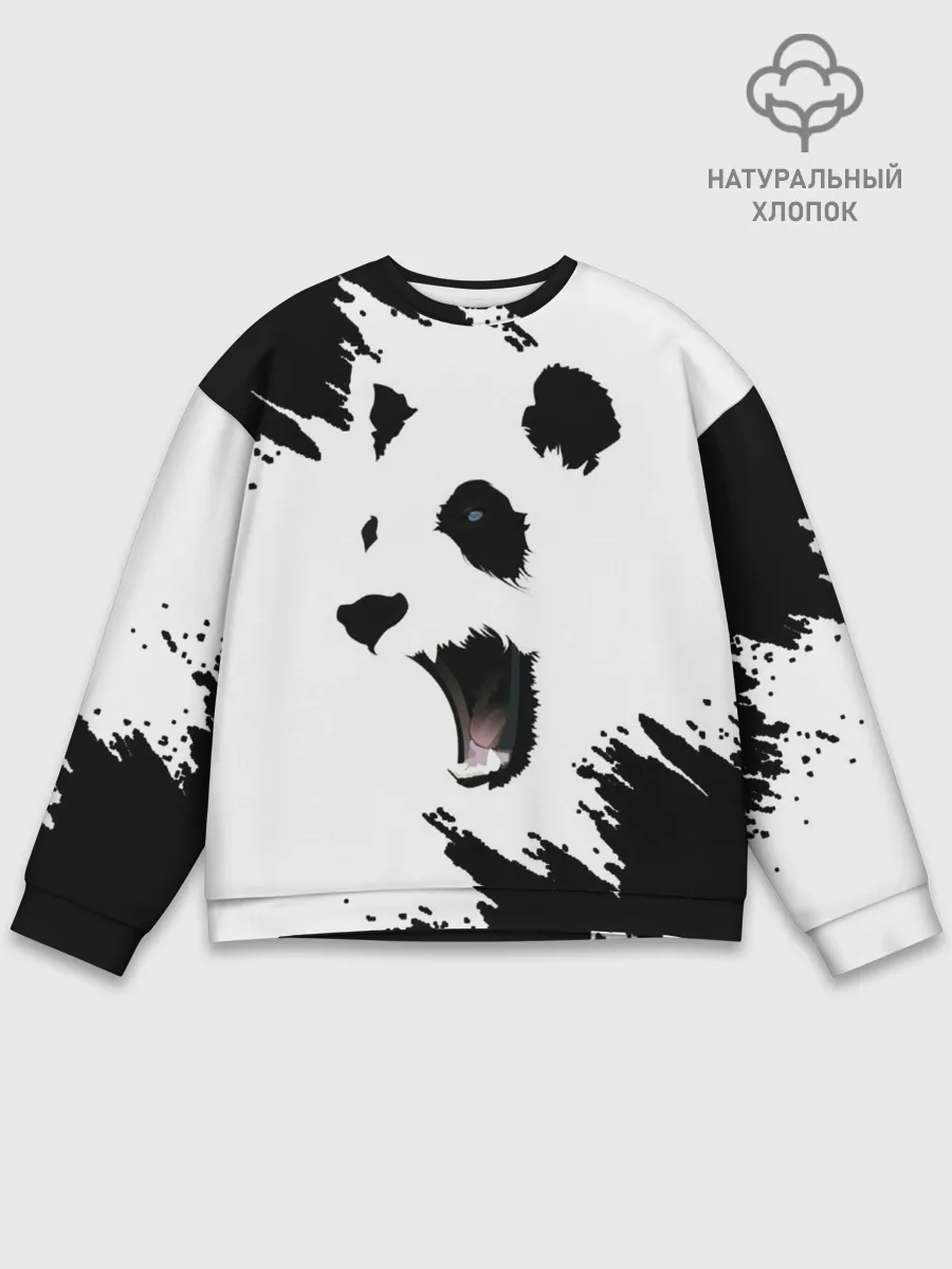 Мужской свитшот базовый / Панда | ЧБ