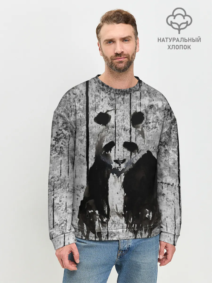 Мужской свитшот базовый / Грустная Панда